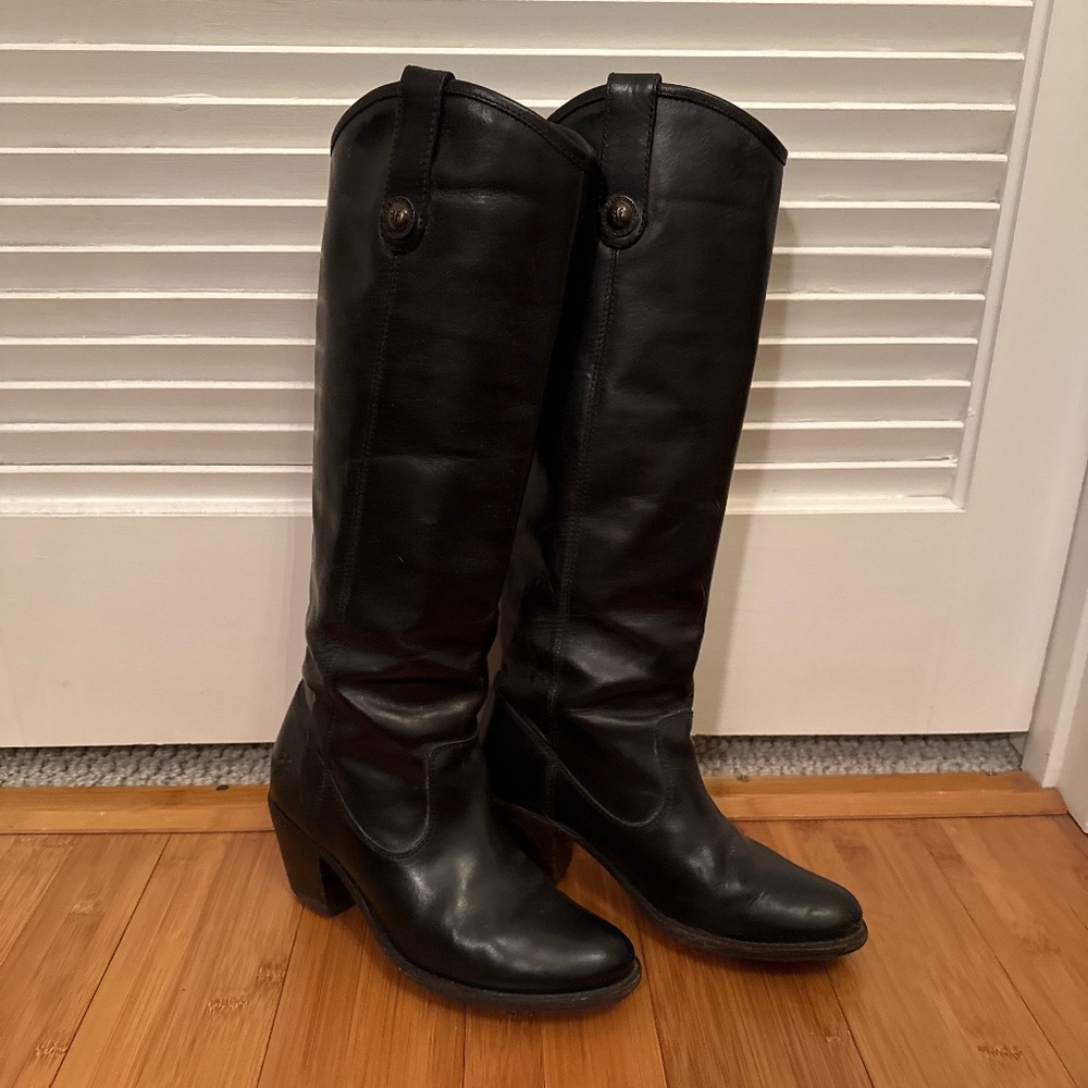 Frye Jackie Button leather riding boots